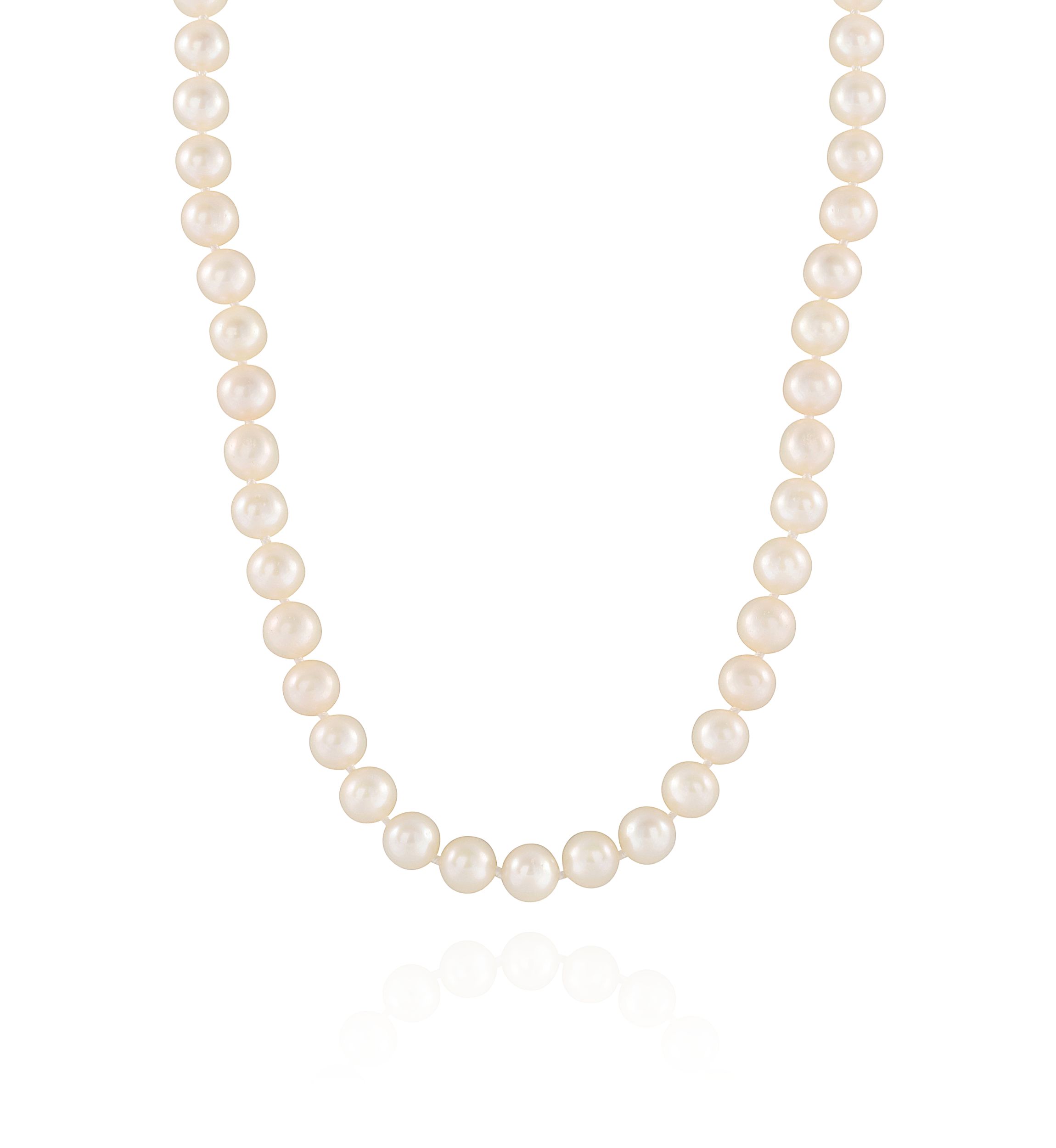 Freshwater Pearl Necklace in 14k Yellow Gold