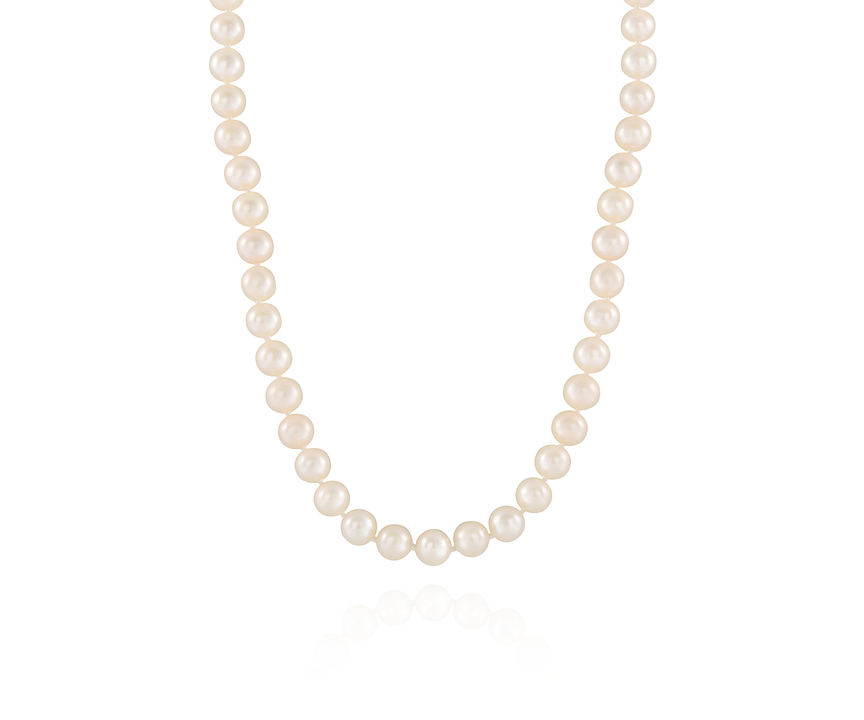Freshwater Pearl Necklace in 14k Yellow Gold