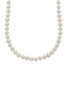 Belk & Co 14K Yellow Gold and Freshwater Pearl Strand Necklace