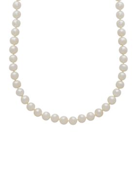 Belk & Co 14K Yellow Gold and Freshwater Pearl Strand Necklace, 24 in