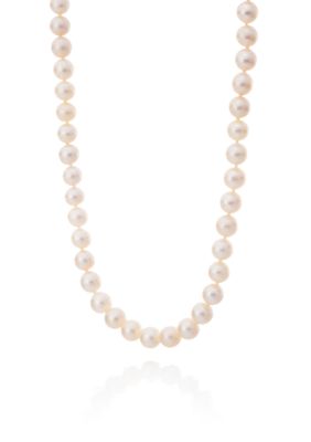 Belk & Co Freshwater Pearl Necklace in 14k Yellow Gold