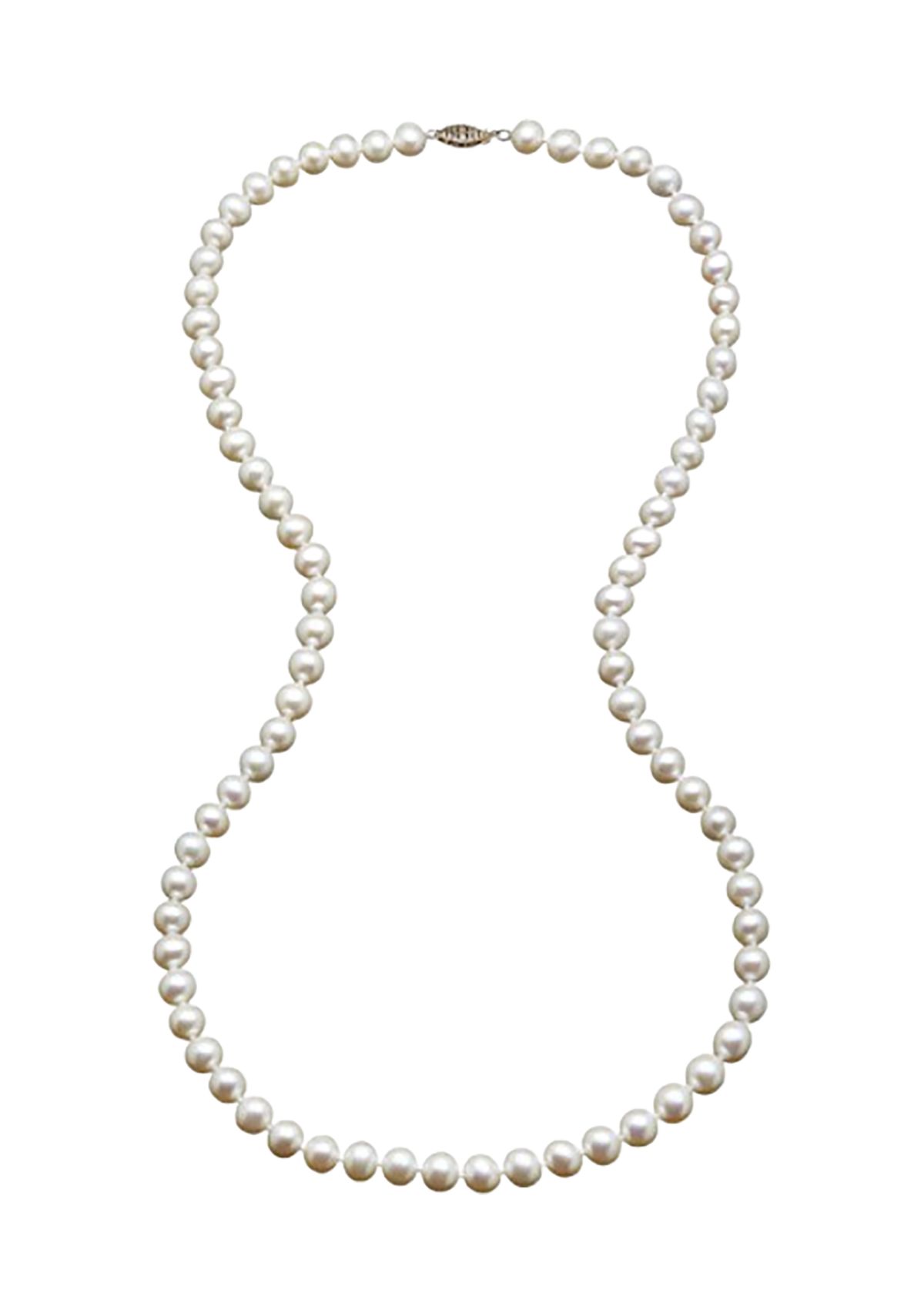 Freshwater Pearl Necklace in 14k Yellow Gold