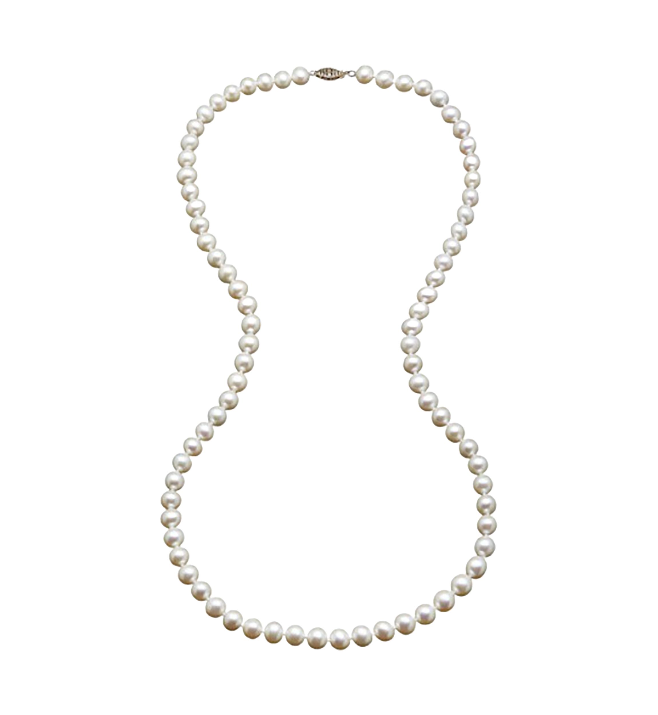 Freshwater Pearl Necklace in 14k Yellow Gold