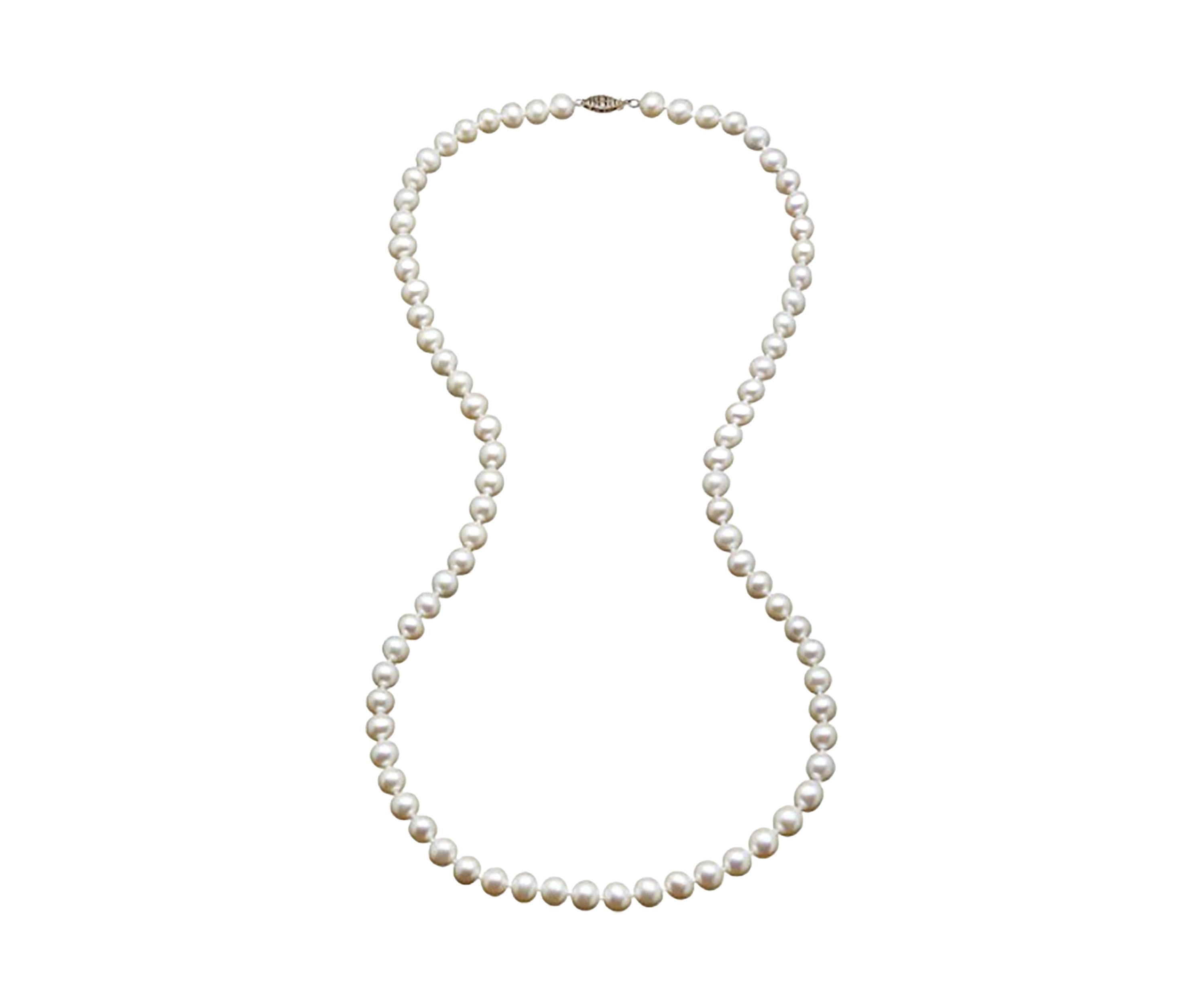 Freshwater Pearl Necklace in 14k Yellow Gold