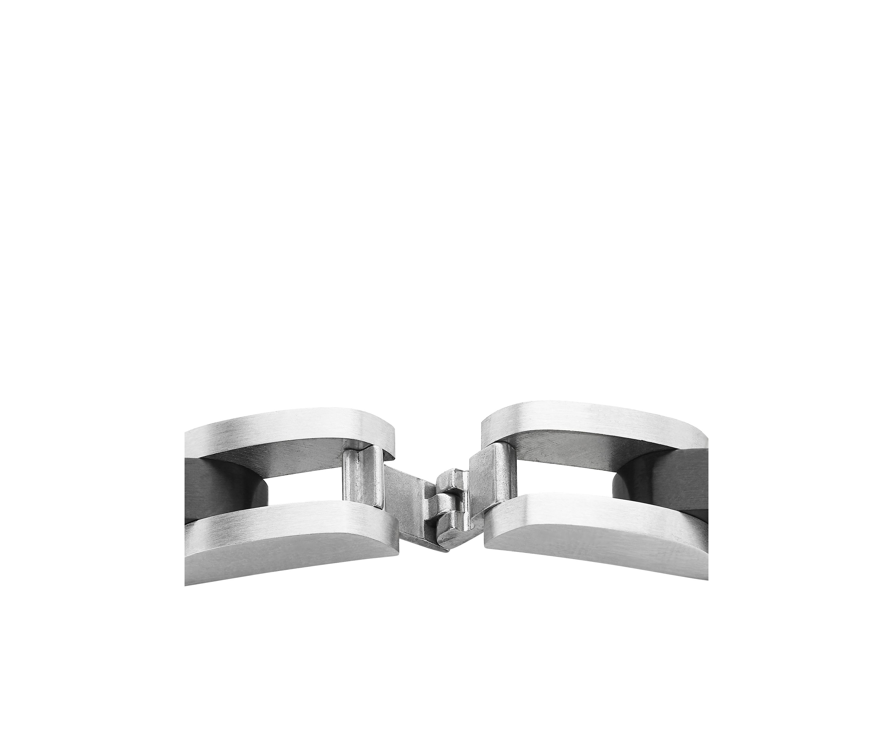 Mens Cuban Link Bracelet with Black IP in Stainless Steel
