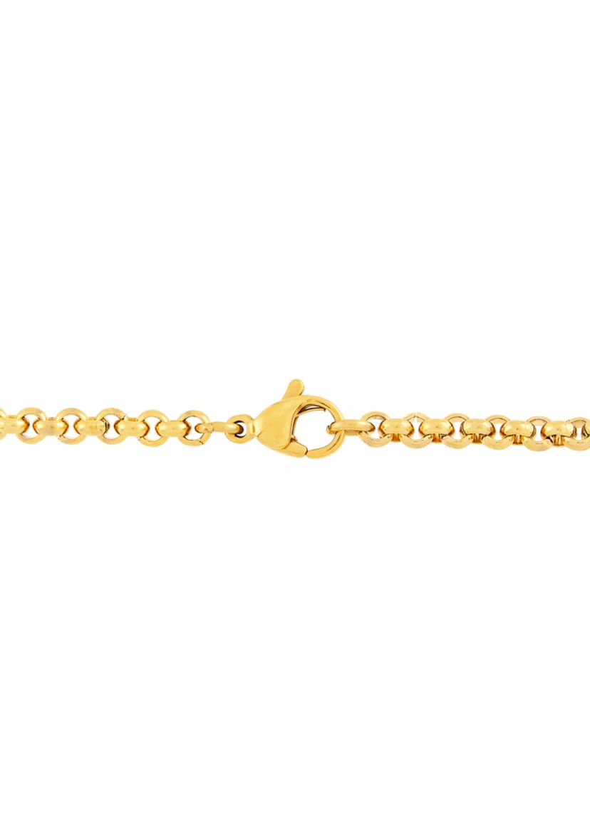 	  1 ct. t.w. Diamond Accent Pendant in Stainless Steel 