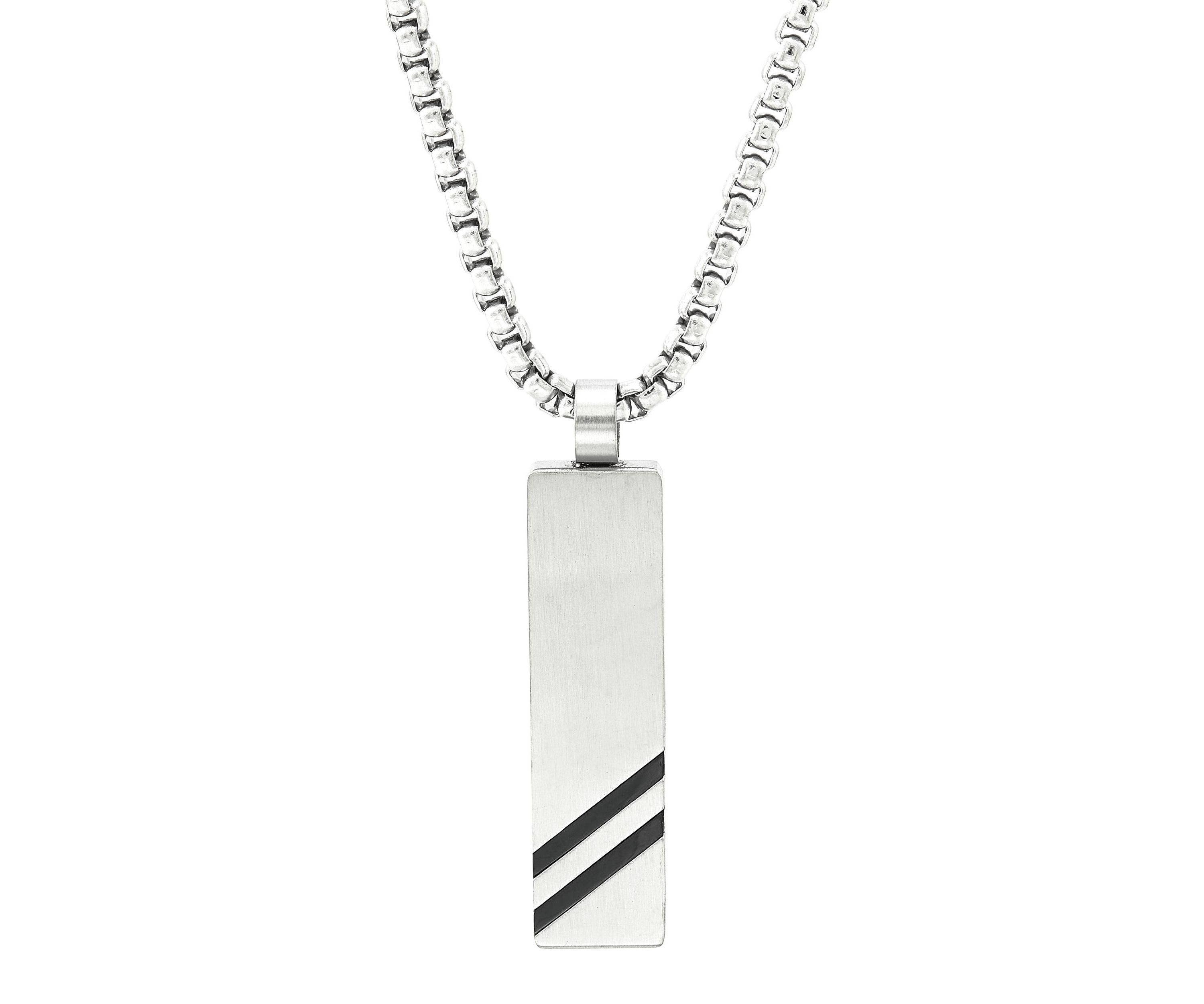 Bar Drop Necklace in Stainless Steel