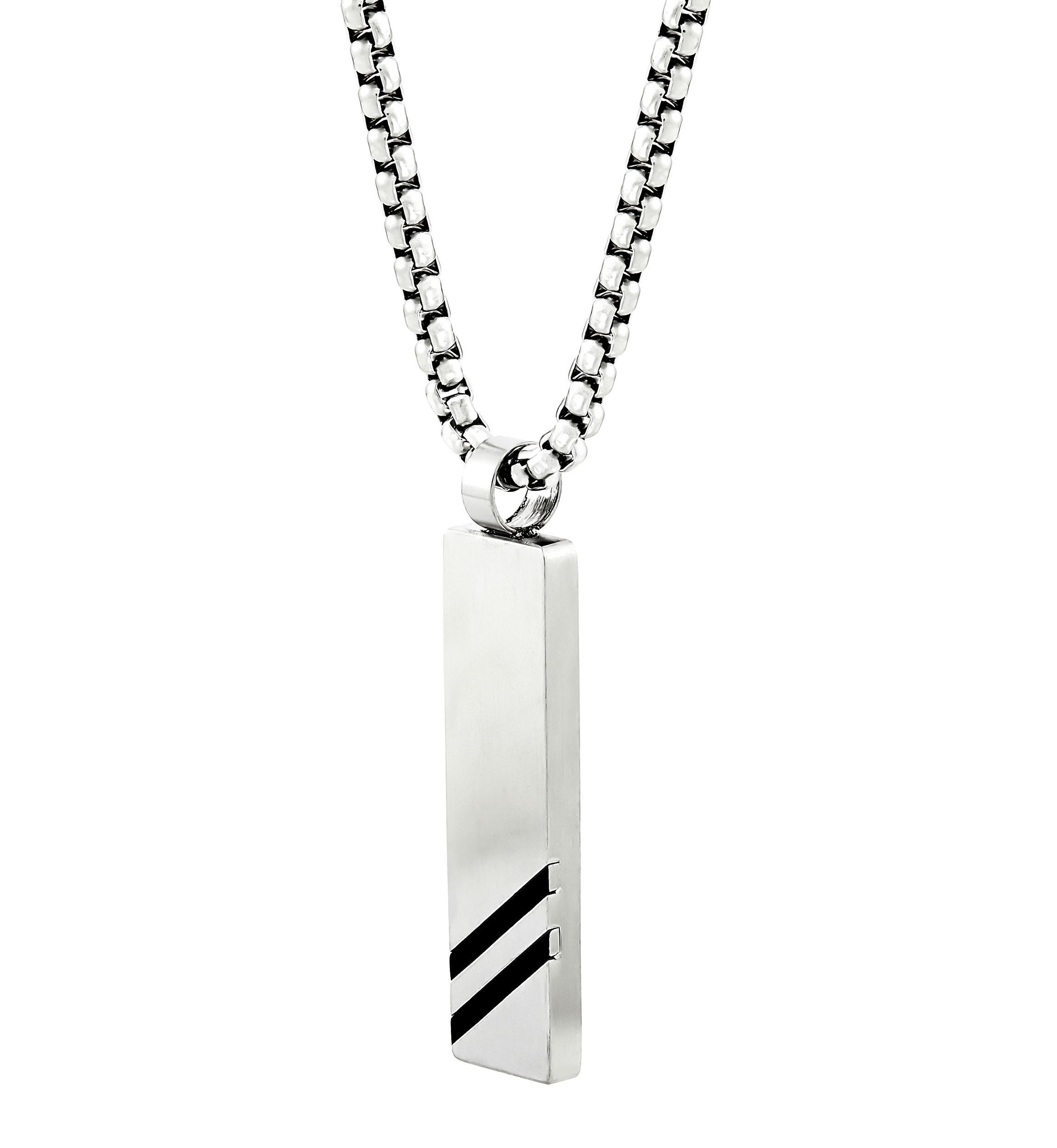 Bar Drop Necklace in Stainless Steel