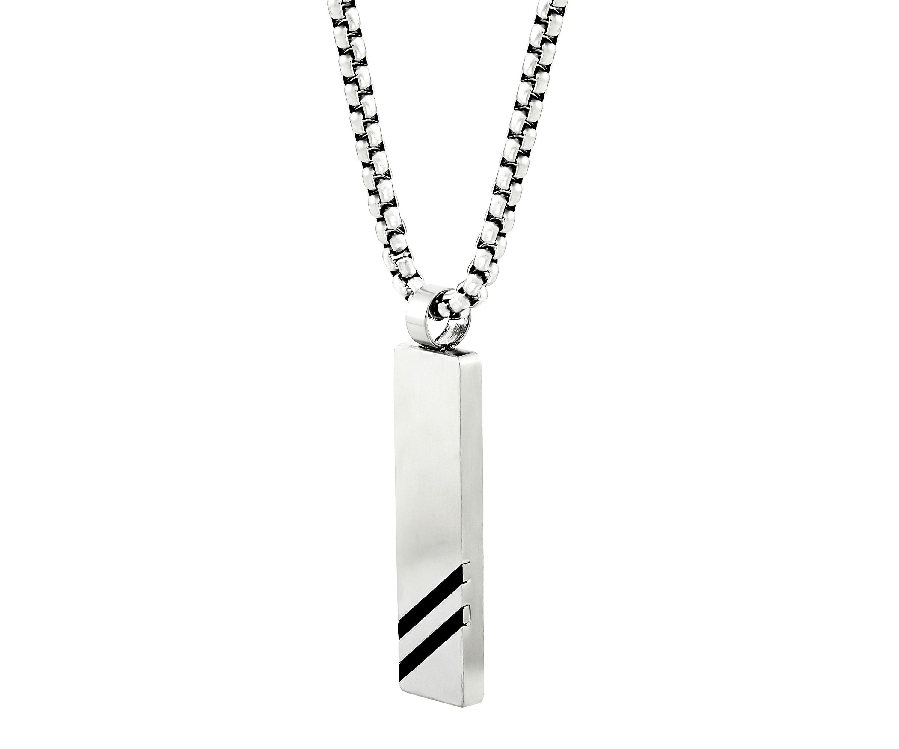 Bar Drop Necklace in Stainless Steel