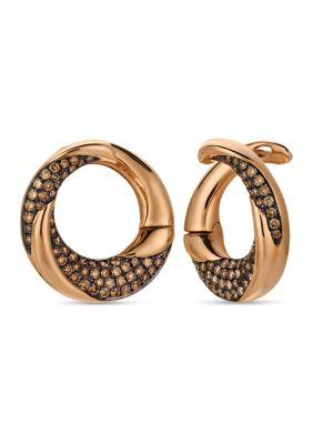 Le Vian 1/2 Ct. T.w. Diamond Earrings In 14K Rose Gold