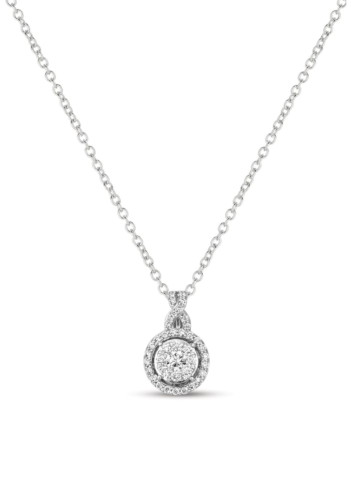 1/4 ct. t.w. Vanilla Diamonds® Bridal® Pendant Necklace in Platinum