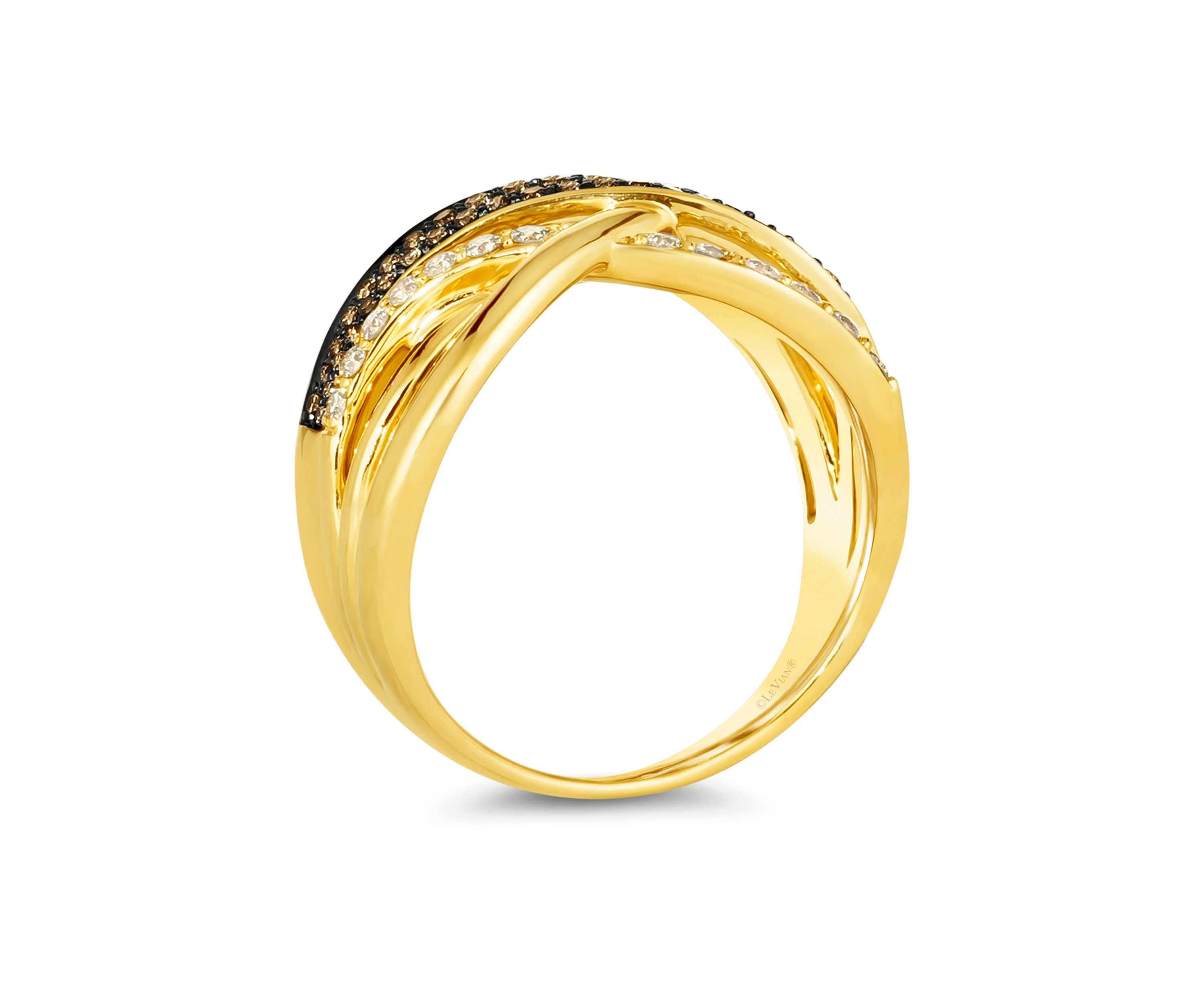Le Vian® 1/3 ct. t.w. Diamond Faux Stacked Ring in 14K Honey Gold™ | Belk