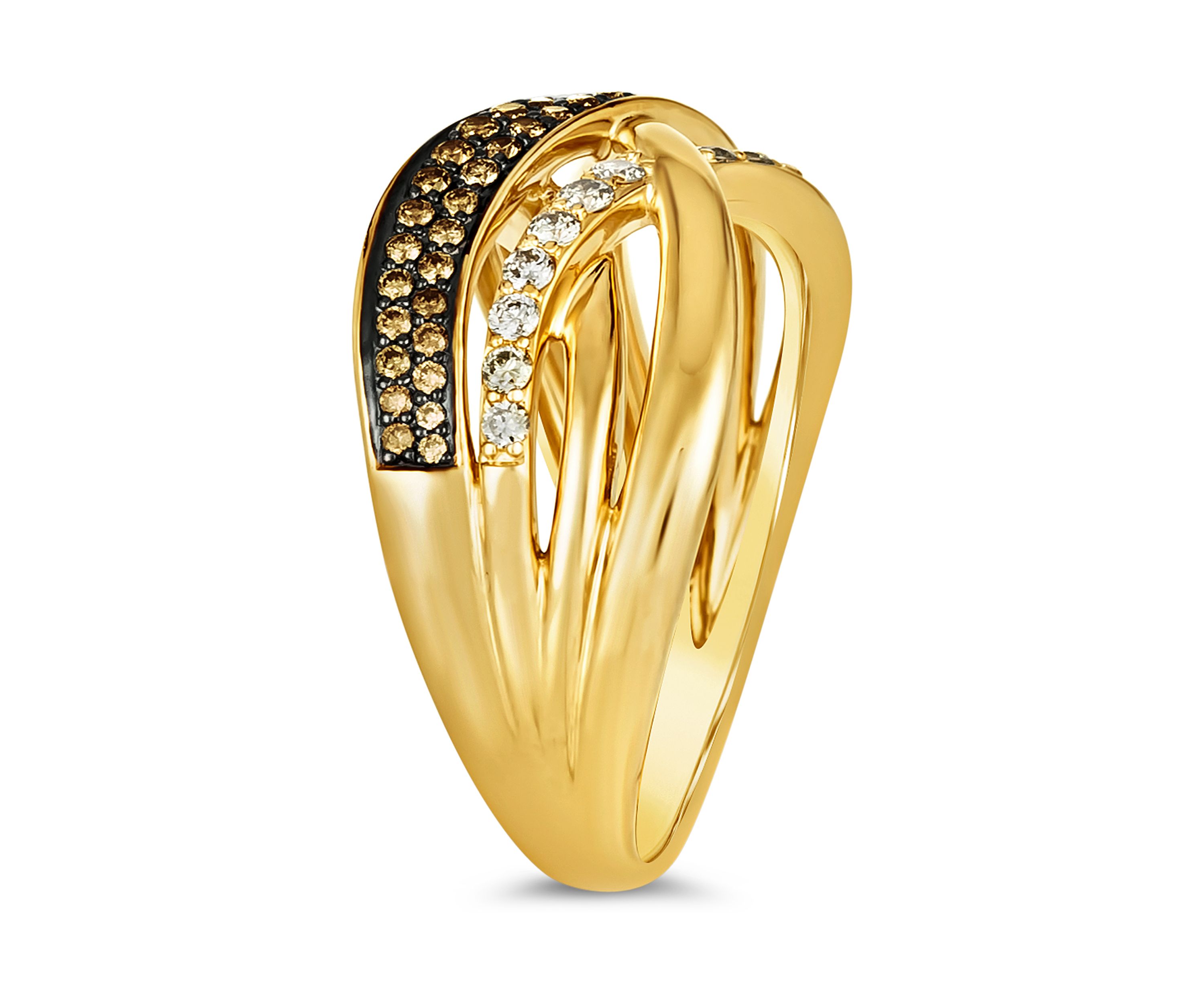 Le Vian® 1/3 ct. t.w. Diamond Faux Stacked Ring in 14K Honey Gold™ | Belk