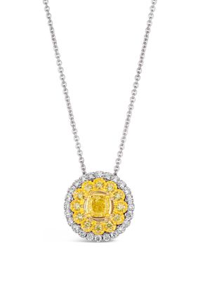 Le Vian 3/8 ct. t.w. Sunny Yellow Diamonds, 1/5 ct. t.w. Vanilla Diamonds Pendant Necklace in 14K Two Tone Gold -  5400455BAFG1