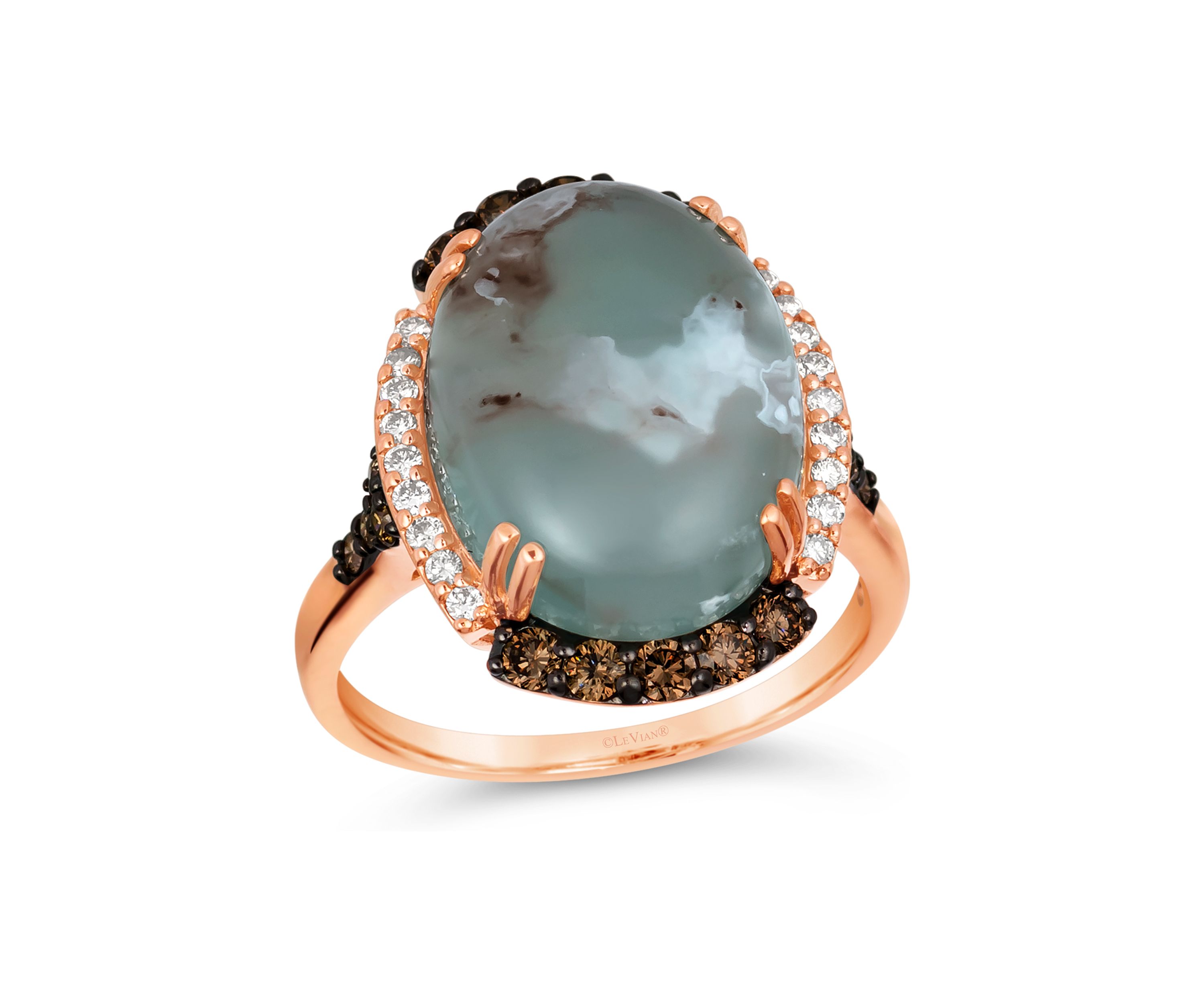 1/2 ct. t.w. Diamond Aquaprase Ring in 14K Rose Gold