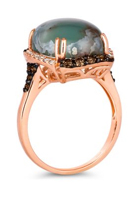 1/2 ct. t.w. Diamond Aquaprase Ring in 14K Rose Gold