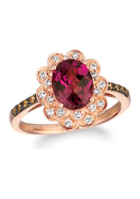 Le Vian 2 ct. t.w. Raspberry RhodoliteÂ®, 1/5 ct. t.w. Nude Diamondsâ¢, 1/15 ct. t.w. Chocolate Diamonds Ring in 14K Strawberry Gold -  5400455BVMQ7RHRG