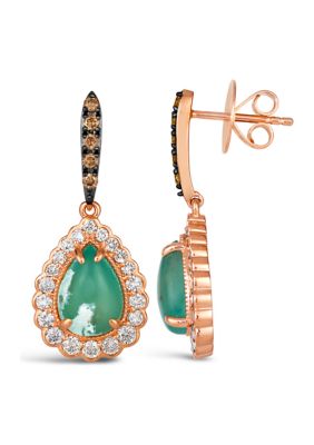 1 ct. t.w. Diamond Drop Aquaprase Earrings in 14K Rose Gold 