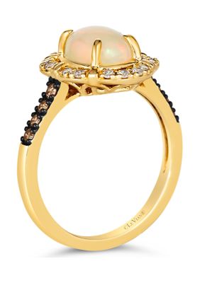 7/8 ct. t.w. Neopolitan Opal™, 1/8 ct. t.w. Chocolate Diamonds