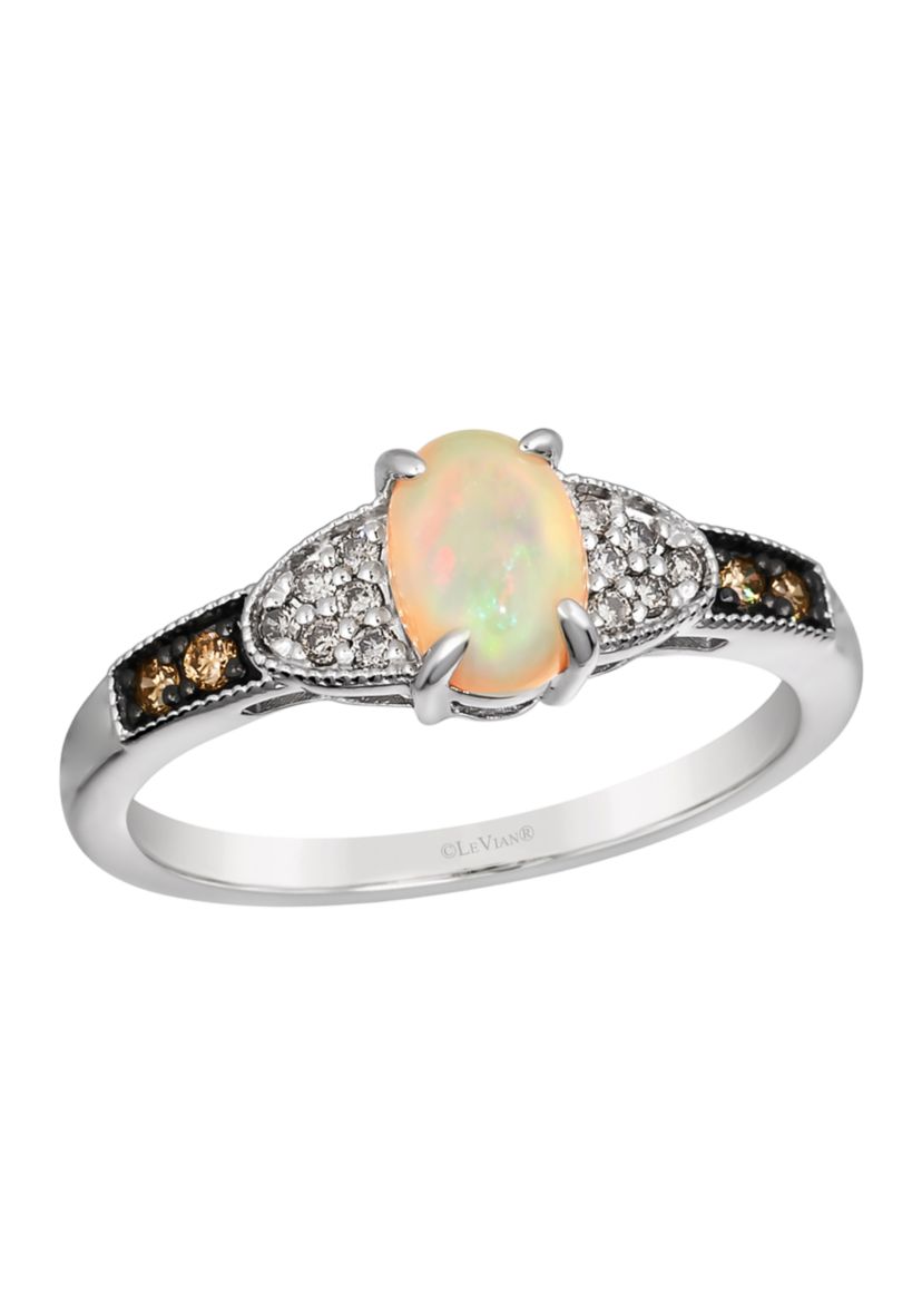 3/8 ct. t.w. Neopolitan Opal™, 1/20 ct. t.w. Chocolate Diamonds®, 1/15 ct. t.w. Nude Diamonds™ Ring in 14K Vanilla Gold®