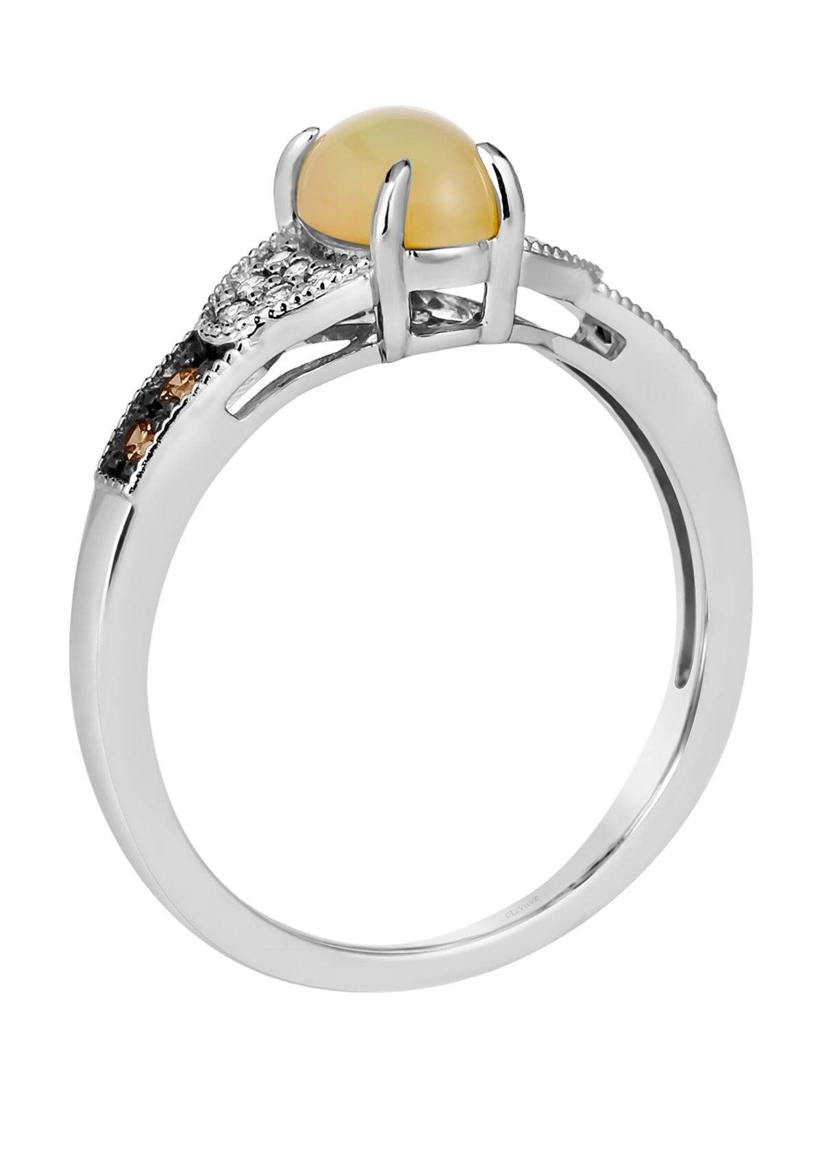 3/8 ct. t.w. Neopolitan Opal™, 1/20 ct. t.w. Chocolate Diamonds®, 1/15 ct. t.w. Nude Diamonds™ Ring in 14K Vanilla Gold®