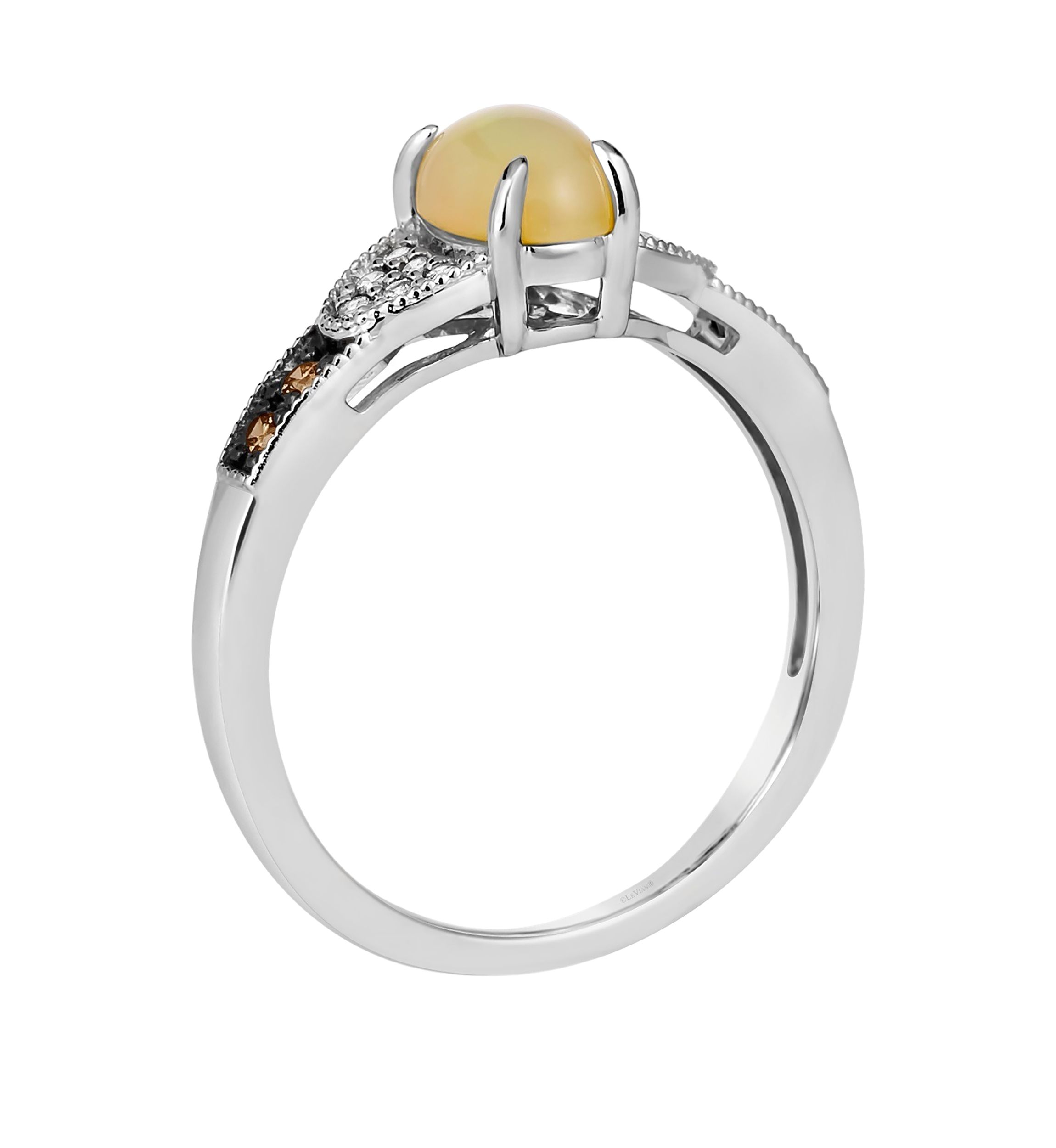 3/8 ct. t.w. Neopolitan Opal™, 1/20 ct. t.w. Chocolate Diamonds®, 1/15 ct. t.w. Nude Diamonds™ Ring in 14K Vanilla Gold®