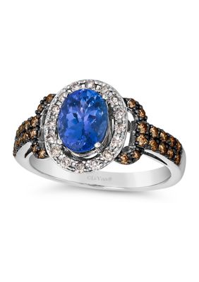 Le Vian 1 ct. t.w. Blueberry TanzaniteÂ®, 1/3 ct. t.w. Chocolate Diamonds, 1/5 ct. t.w. Nude Diamondsâ¢ Ring in 14K Vanilla Gold -  5400455BVQK6TZ