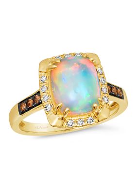 Le Vian Ring featuring 1.58 ct. t.w. Neopolitan Opalâ¢, 1/10 ct. t.w. Chocolate Diamonds, 1/10 ct. t.w. Nude Diamondsâ¢ set in 14K Honey Gold, 7