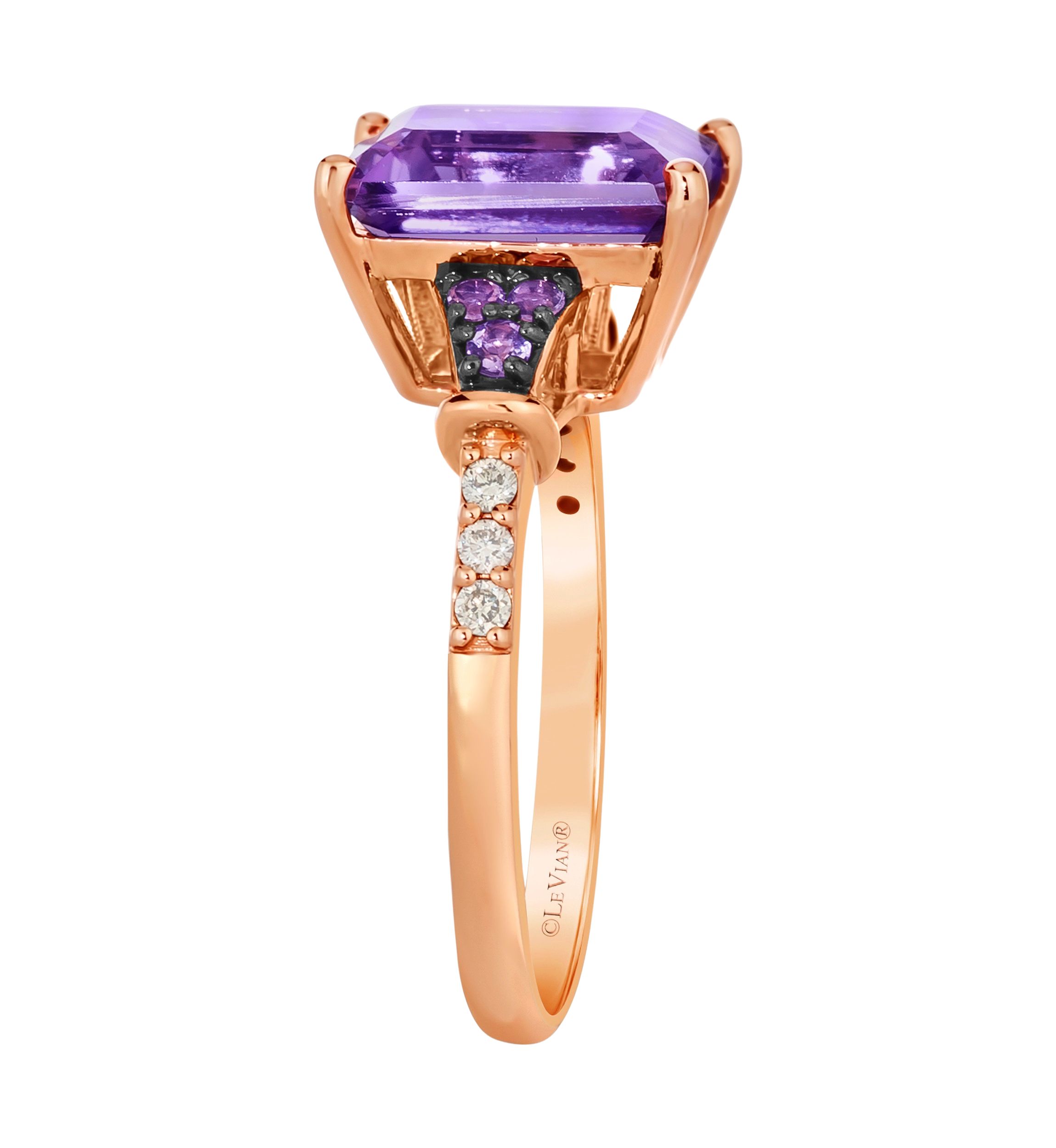 2.63 ct. t.w. Grape Amethyst™, 1/10 ct. t.w. Nude Diamonds™ Ring in 14K Strawberry Gold®