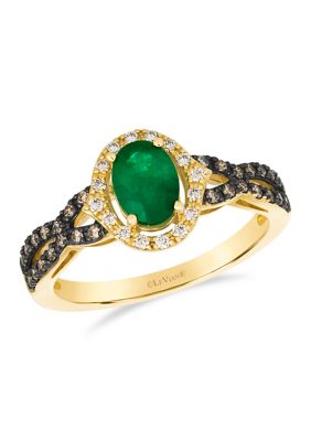 Le Vian Ring featuring 3/8 ct. t.w. Opal®, 1/3 ct. t.w. Chocolate Diamonds, 1/10 ct. t.w. Nude Diamonds™ set in 14K Honey Gold, 7