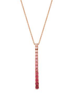 Le Vian 3/4 Ct. T.w. Ruby Pendant Necklace In 14K Rose Gold