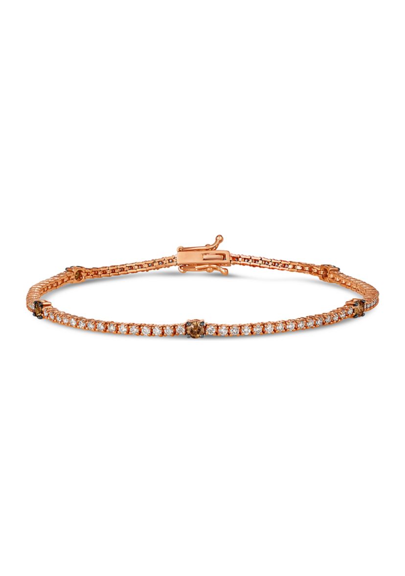  Bracelet featuring 1/2 ct. t.w. Chocolate Diamonds®, 7/8 ct. t.w. Nude Diamonds™  in 14K Strawberry Gold®