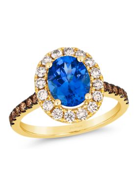 Le Vian Ring Featuring 1.75 Ct. T.w. Blueberry TanzaniteÂ®, 1/2 Ct. T.w. Nude Diamondsâ¢, 1/4 Ct. T.w. Chocolate Diamonds In 14K Honey Gold