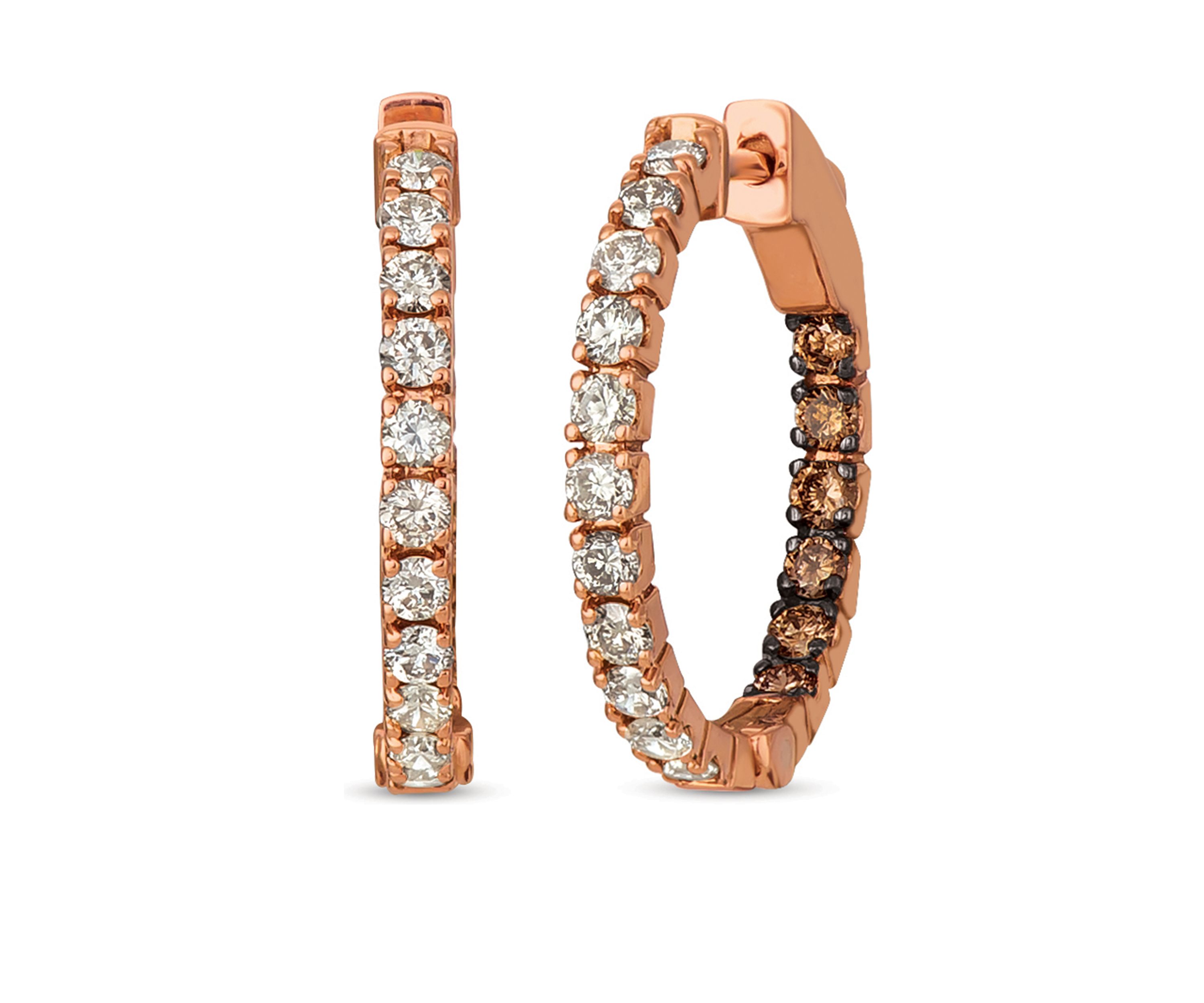Nude Palette® 1 ct. t.w. Nude Diamond® Hoop Earrings in 14k Strawberry Gold®