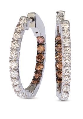 5/8 ct. t.w. Nude Diamonds™, 1/3 ct. t.w. Chocolate Diamonds® Earrings in 14k Vanilla Gold®