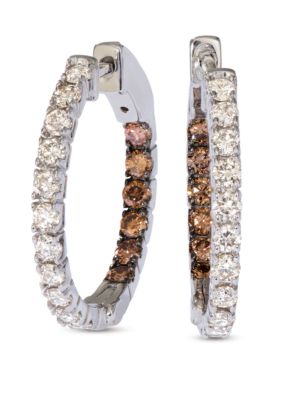 Le Vian 5/8 ct. t.w. Nude Diamondsâ¢, 1/3 ct. t.w. Chocolate Diamonds Earrings in 14k Vanilla Gold -  5400455JECO30