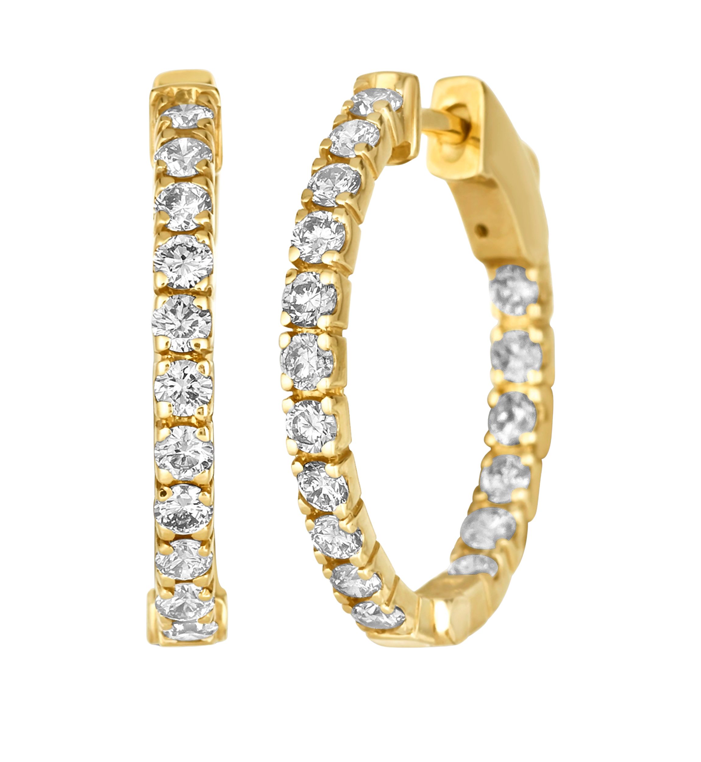 Nude Palette® 1 ct. t.w. Nude Diamonds® Hoop Earrings in 14k Honey Gold®