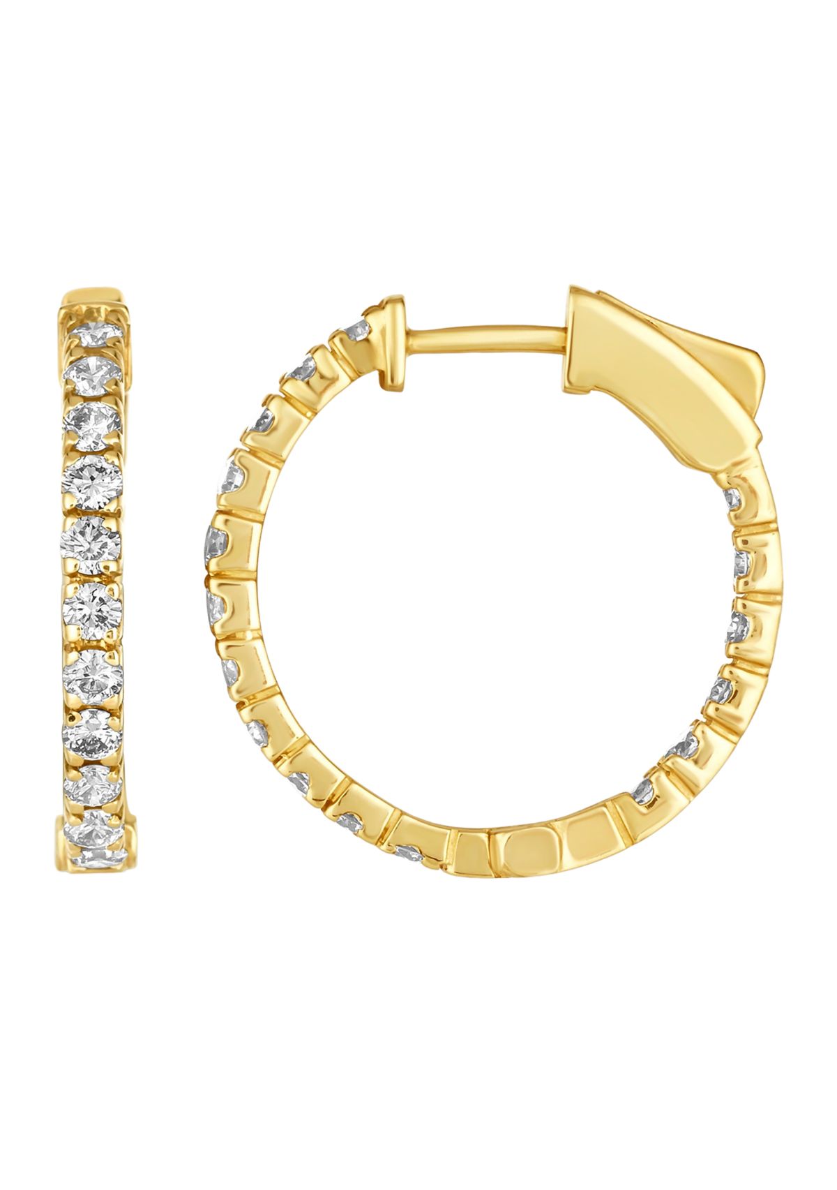 Nude Palette® 1 ct. t.w. Nude Diamonds® Hoop Earrings in 14k Honey Gold®