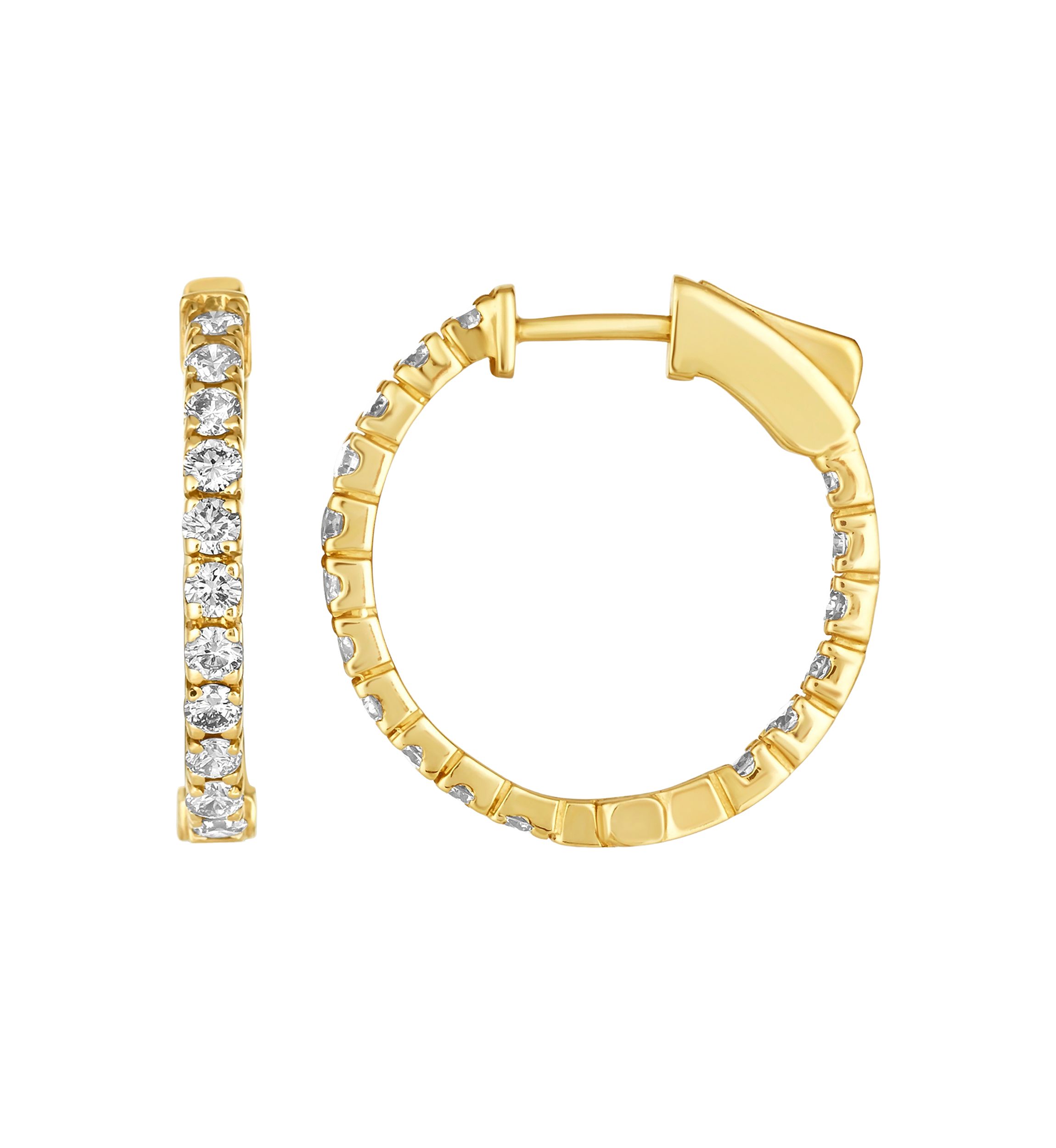 Nude Palette® 1 ct. t.w. Nude Diamonds® Hoop Earrings in 14k Honey Gold®