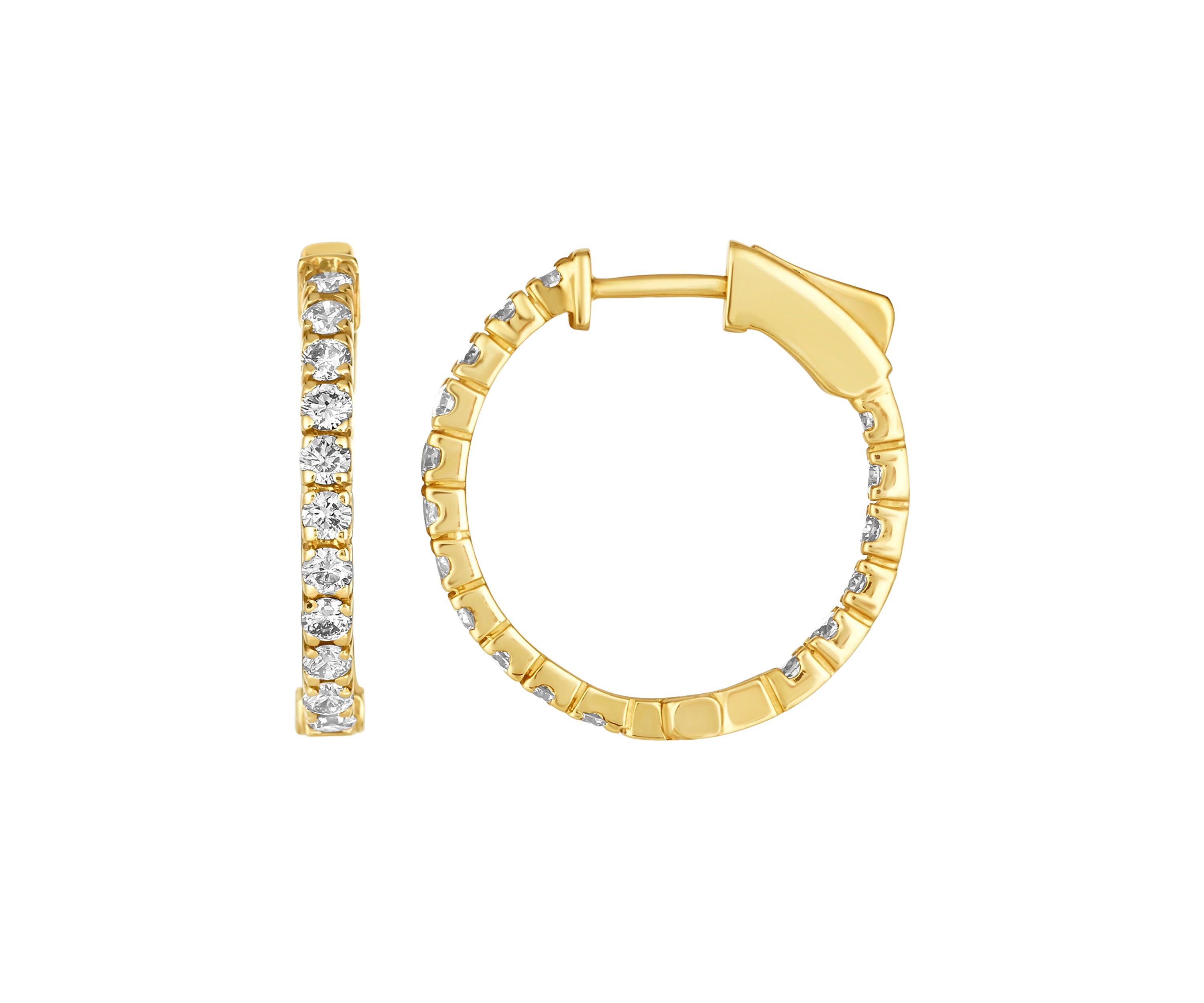 Nude Palette® 1 ct. t.w. Nude Diamonds® Hoop Earrings in 14k Honey Gold®