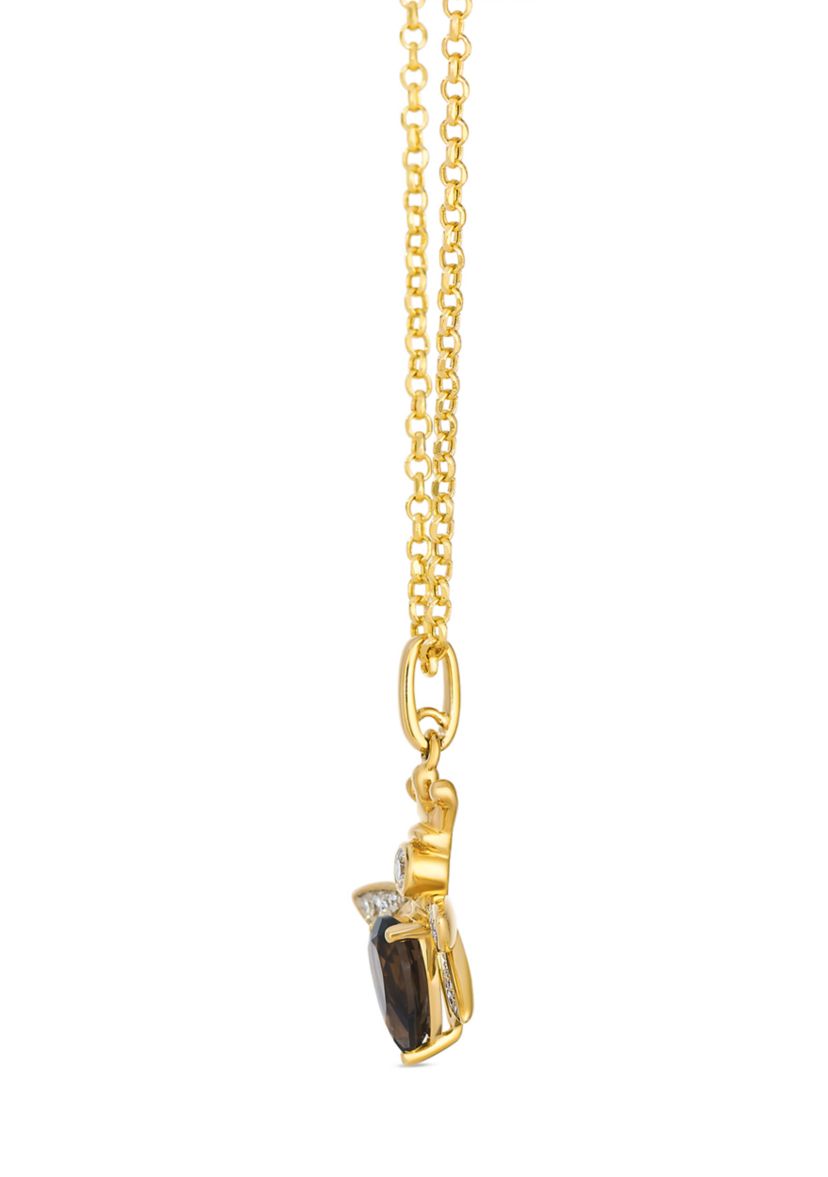 Queen Bee Pendant featuring 5/8 ct. t.w. Chocolate Quartz®, 1/15 ct. t.w. Vanilla Diamonds® set in 14K Honey Gold™