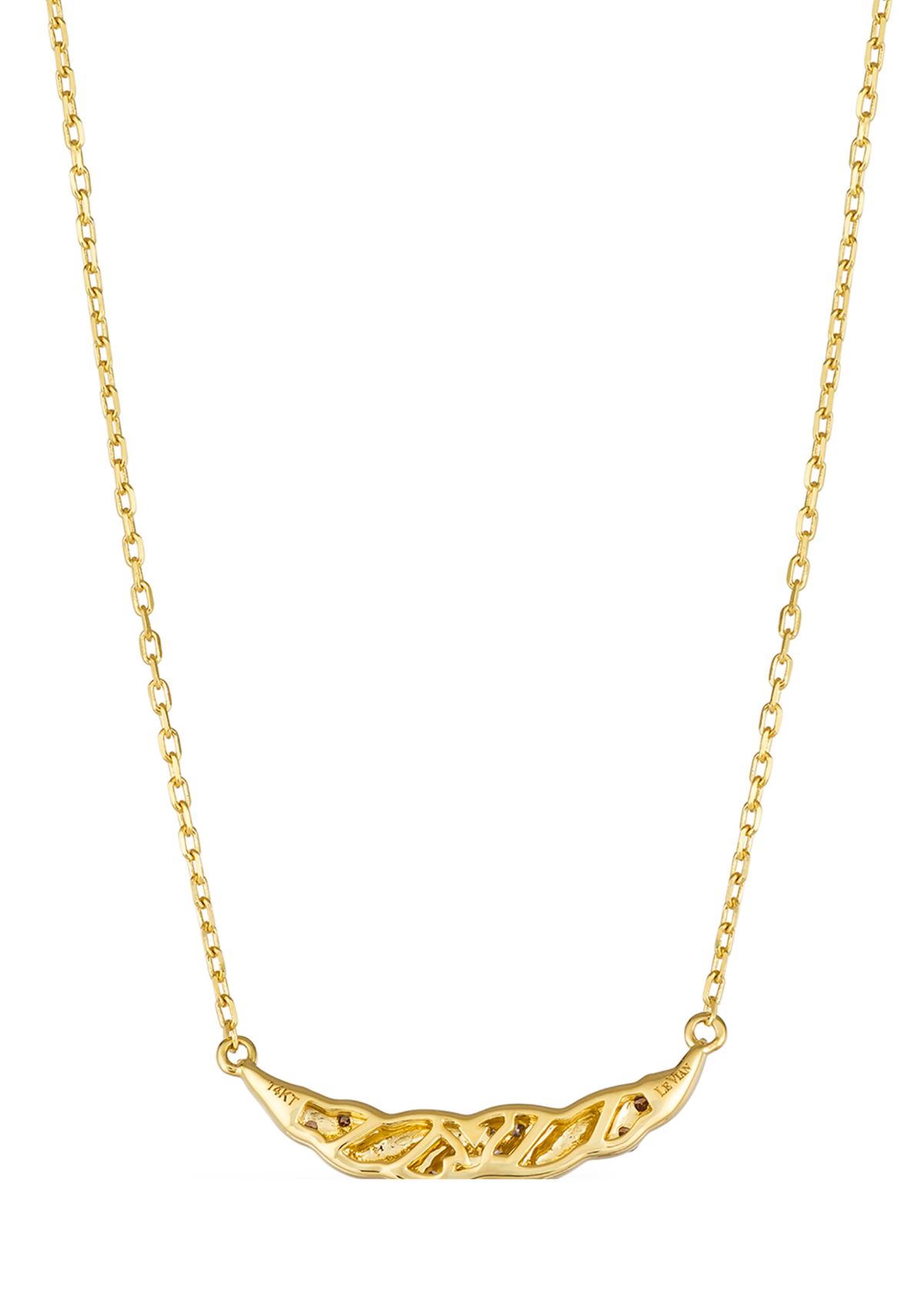  Necklace featuring 1/15 ct. t.w. Chocolate Diamonds®, 1/10 ct. t.w. Nude Diamonds™ in 14K Honey Gold™