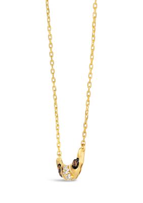  Necklace featuring 1/15 ct. t.w. Chocolate Diamonds®, 1/10 ct. t.w. Nude Diamonds™ in 14K Honey Gold™