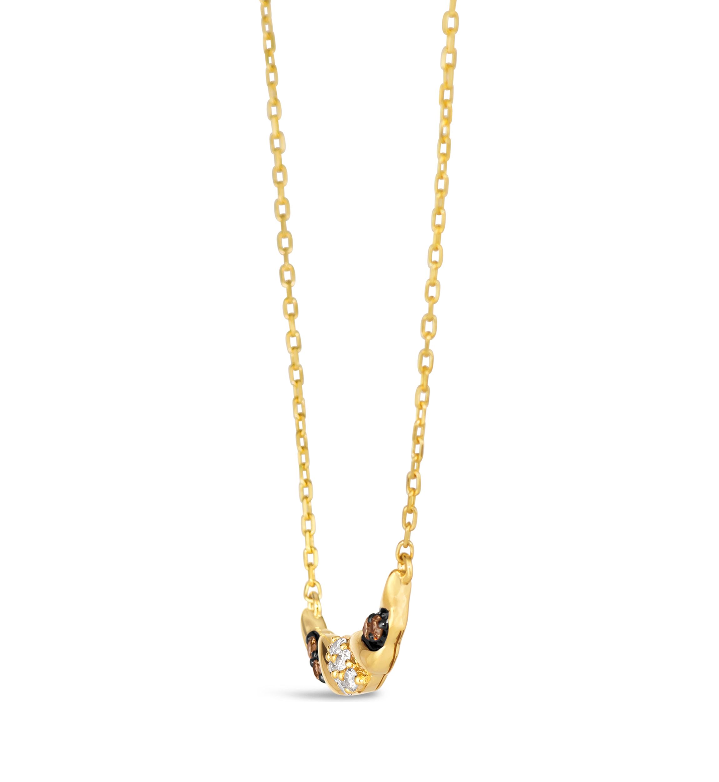  Necklace featuring 1/15 ct. t.w. Chocolate Diamonds®, 1/10 ct. t.w. Nude Diamonds™ in 14K Honey Gold™