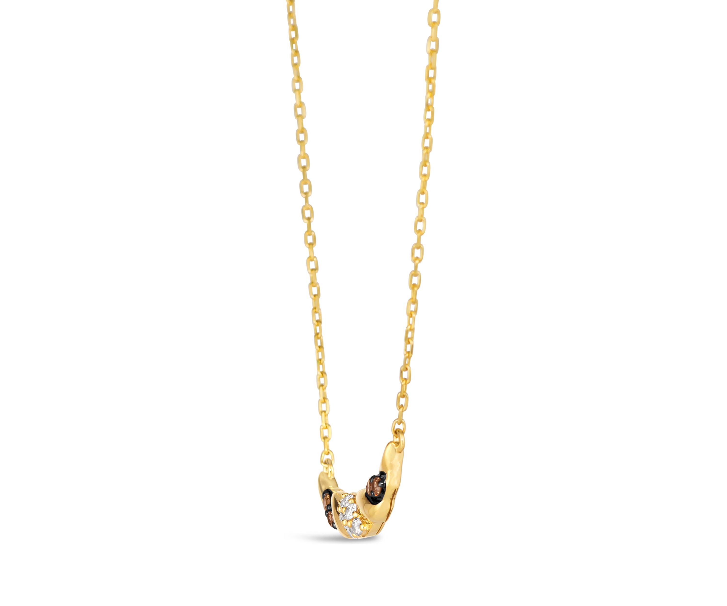  Necklace featuring 1/15 ct. t.w. Chocolate Diamonds®, 1/10 ct. t.w. Nude Diamonds™ in 14K Honey Gold™