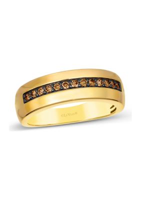 Le Vian Men's 1/4 Ct. T.w. Chocolate Diamonds ChocolatierÂ® Ring In 14K Honey Gold