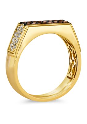 1/2 ct. t.w. Nude Diamonds™, 3/8 ct. t.w. Chocolate Diamonds® Ring in 14K Honey Gold™