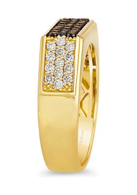 1/2 ct. t.w. Nude Diamonds™, 3/8 ct. t.w. Chocolate Diamonds® Ring in 14K Honey Gold™