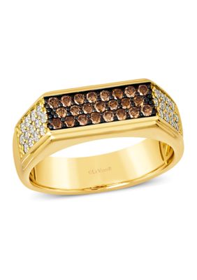 1/2 ct. t.w. Nude Diamonds™, 3/8 ct. t.w. Chocolate Diamonds® Ring in 14K Honey Gold™