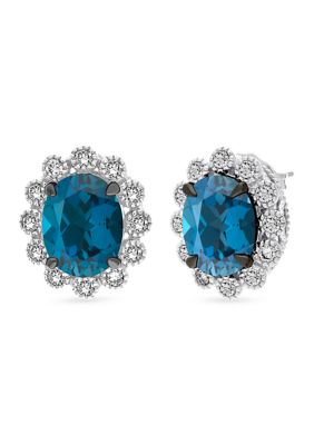 Le Vian Earrings featuring 3.5 ct. t.w. Deep Sea Blue Topazâ¢, 1/2 ct. t.w. Nude Diamondsâ¢ set in 14K Vanilla Gold